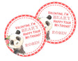 panda girl valentine stickers