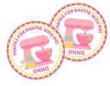 pastel cupcake baking party label