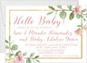 peach floral sip see invitation cards elegant baby welcome style