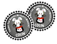 personalized magic bunny thank-you sticker