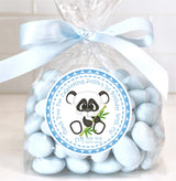 personalized panda bear party favor labels