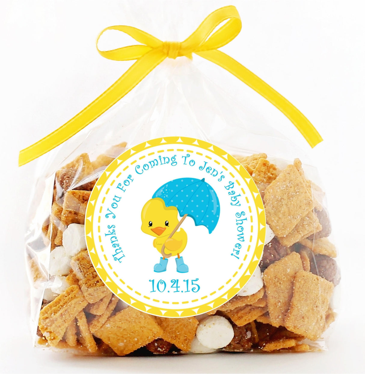 personalized rubber duck thank-you sticker