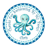 personalized under the sea party favor label
