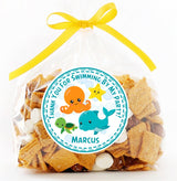 personalized under the sea party labels