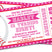 pink baseball ticket invitations girls party theme