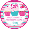 pink cupcake valentines day sticker