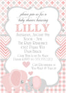 pink elephant baby shower invitations pastel theme