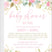 pink floral baby shower by mail invitation cards elegant garden style