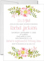 pink flower baby shower invitations watercolor greenery theme