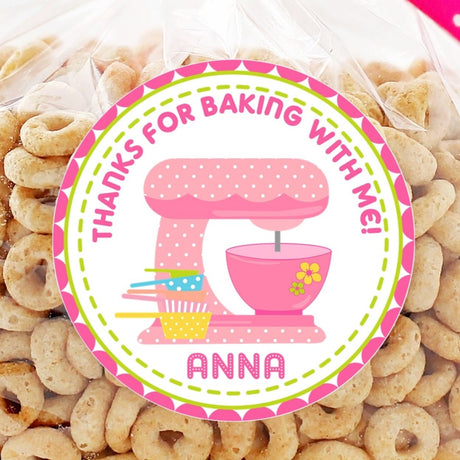 pink mixer baking birthday sticker