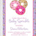 pink purple donut sprinkle invitations sweet treats theme