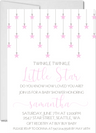 pink star baby shower invitations celestial theme