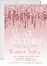 pretty in pink sweet sixteen invitations elegant birthday theme
