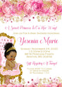 princess baby shower invitations pink floral fairytale design