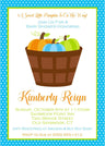 pumpkin baby shower invitations colorful pumpkin basket design