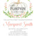pumpkin baby shower invitations pastel pink design
