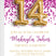 purple confetti birthday invitations milestone celebration theme