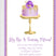 purple gold floral cake invitation cards milestone birthday style