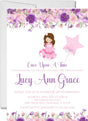 purple princess birthday invitations whimsical royal theme