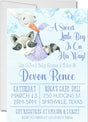 raccoon baby shower invitations pastel blue woodland watercolor design