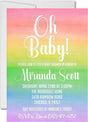 rainbow baby shower invitations watercolor rainbow design