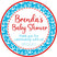red and blue nautical anchor baby shower favor sticker