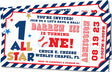 red blue boys baseball all star 1st birthday invitations ticket design