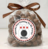 red stripe bowling strike sticker