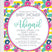 retro floral baby shower invitations colorful mod flower design