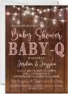 rustic bbq invitation cards outdoor cookout style