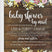 rustic girls mint floral baby shower by mail invitations with matching address labels
