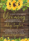 rustic sunflower baby shower invitations wood background theme