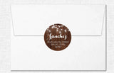 rustic wedding stickers with bistro lights