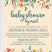 rustic wildflower baby shower by mail invitations floral botanical design