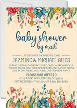 rustic wildflower baby shower by mail invitations floral botanical design