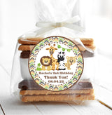 safari party favor sticker neutral