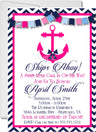 sailor baby shower invitations coastal nautical theme