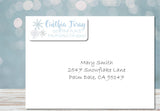 snowflake winter return address labels
