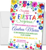 spanish fiesta invitation cards colorful party style