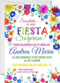 spanish fiesta surprise party invitations colorful floral design