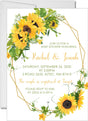 sunflower baby shower invitations yellow floral design