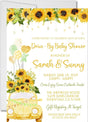 sunflower drive by baby shower invitations rustic theme