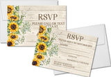 sunflower rsvp cards
