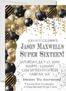 super sixteen invitation cards glamorous birthday party style