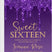 sweet 16 invitations purple sparkling drip design