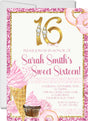 sweets theme birthday invitations glamorous pink dessert theme
