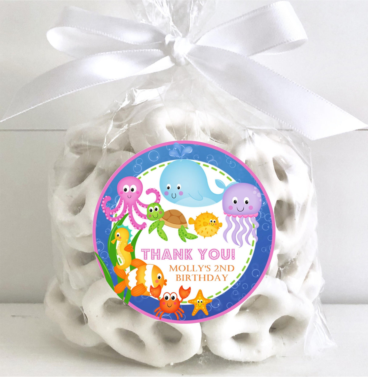 toddler under the sea birthday sticker