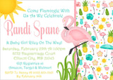 tropical flamingo invitation cards playful summer style