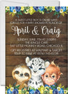 tropical rainforest invitation cards rustic safari style