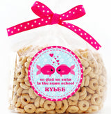 underwater valentine favor sticker